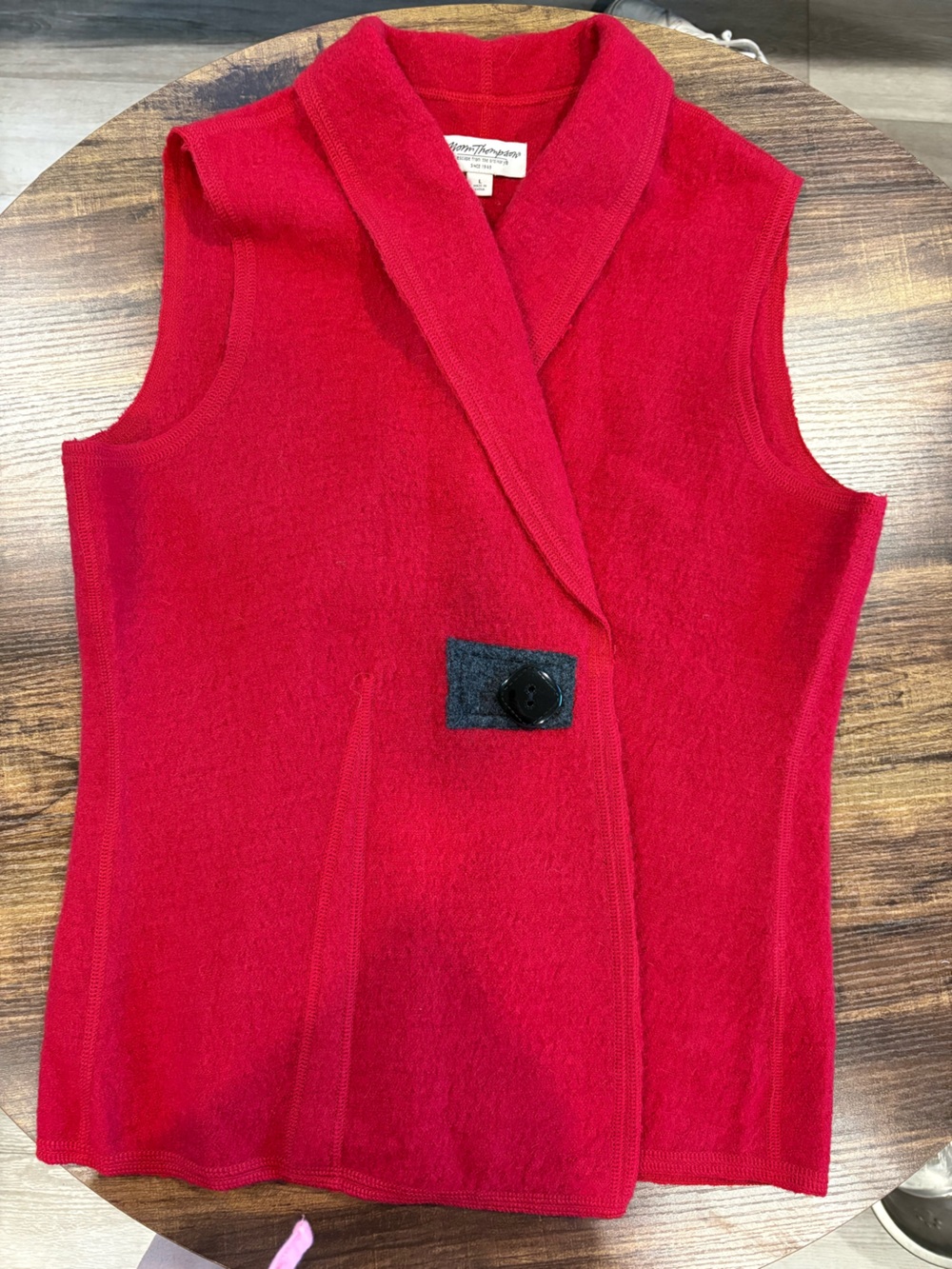 Norm Thompson Red Wool Vest